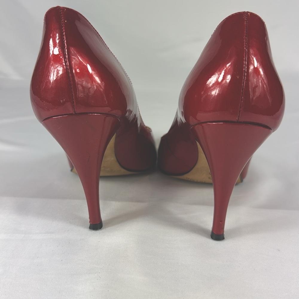ANTONIO MELANI Red Leather High Heels Size 7M - Picture 5 of 7